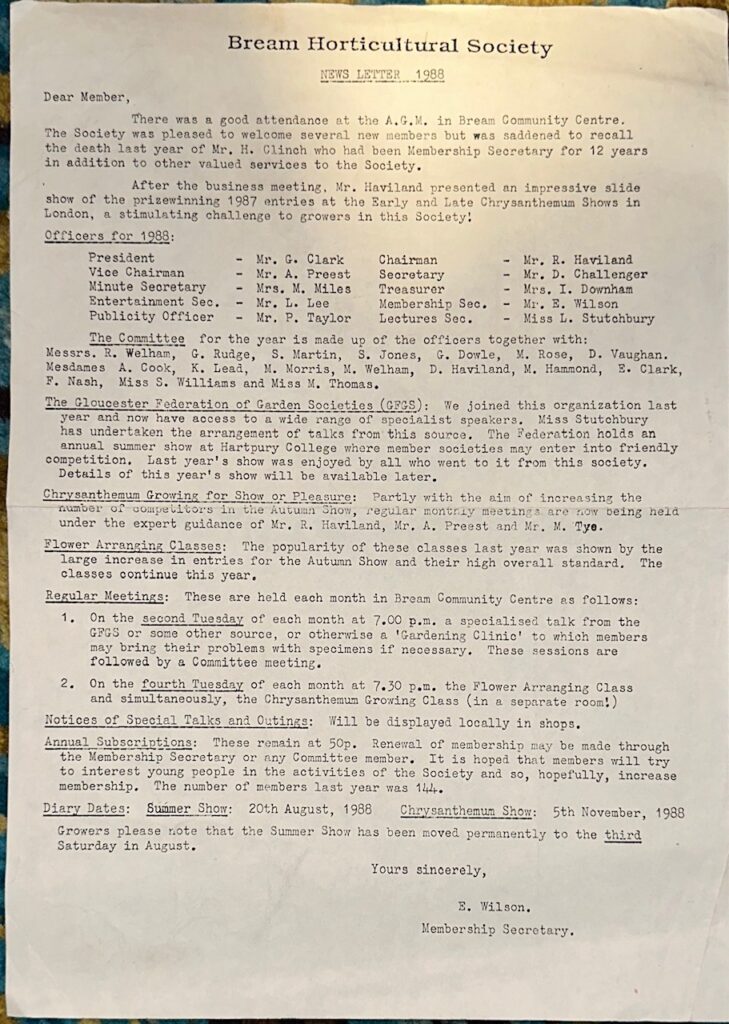 The annual newsletter for 1988.